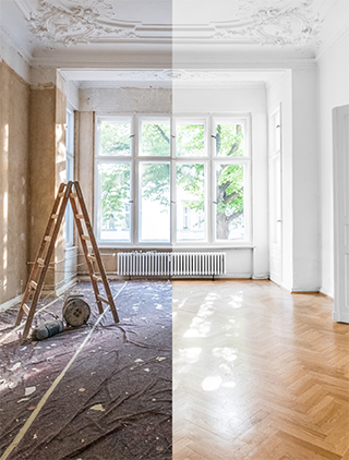 Renovation before and after